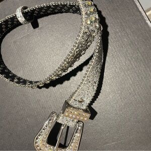 Children’s Sparkling Rhinestone Belt with Silver Buckle